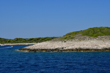 Hvar, Croatia- september 3 2021 : picturesque island near Hvar city