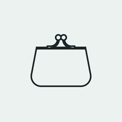 Purse vector icon illustration sign 