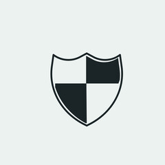 Shield vector icon illustration sign 