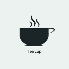 Tea cup vector icon illustration sign 