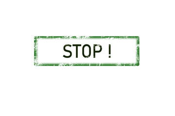 stop grunge rubber stamp