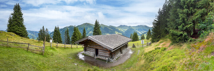 Panorama Landschaft im Salzburger Land in Österreich
