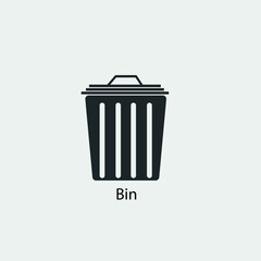trash can vector icon illustration sign 