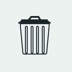 trash can vector icon illustration sign 