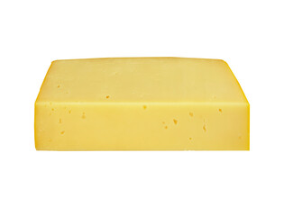 Cheese: Piece of cheese isolated on a white background. With clipping path.
