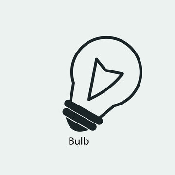 Bulb vector icon illustration sign 