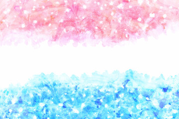 空 青 ピンク 水彩 ベクター 背景