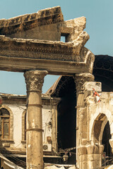 Ancient Roman architecture in  City of Damascus (Syrian Arab Republic)