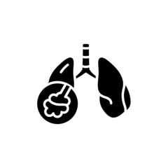 Pneumonia line icon. Isolated vector element.