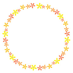 frame with hand drawn flowers