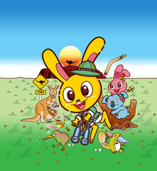 ウサギ,探検,オーストラリア