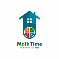 Math time logo template illustration