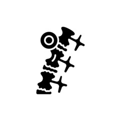 Bechterew's disease line icon. Isolated vector element.