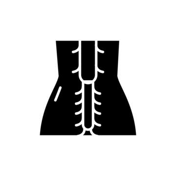 Cauda Equina Syndrome Line Icon. Isolated Vector Element.