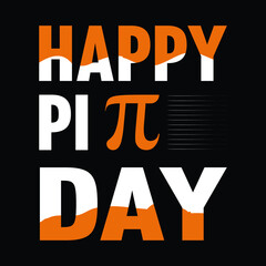 Pi Day Typography Vector Custom T-shirt Design