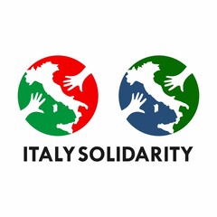 italy solidarity logo template illustration