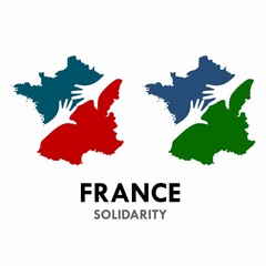 France solidarity logo template illustration