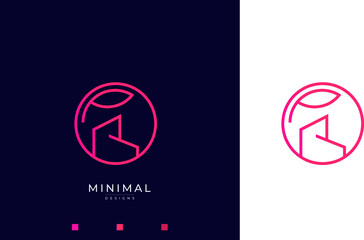 A line art icon logo of a house/home with a leaf circle	