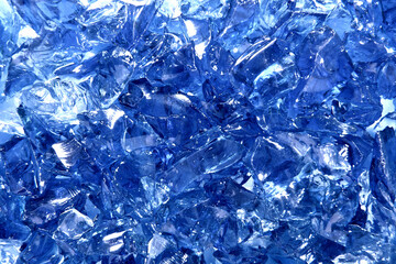 青色に光るガラスのキラキラ背景