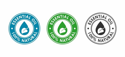 Essential oil logo template illustration. suitable for product label