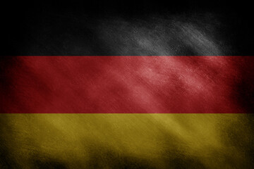 The German flag on a blackboard background