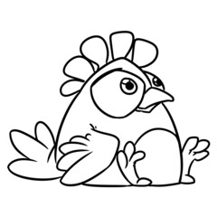 Little chicken animal bird parody illustration cartoon coloring character