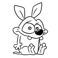 Obraz na płótnie Canvas Dog parody smile animal illustration cartoon coloring character
