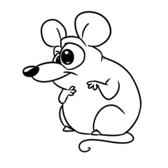 little mouse animal rodent illustration cartoon coloring character