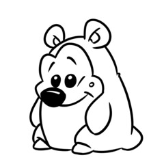 little bear animal illustration cartoon coloring character
