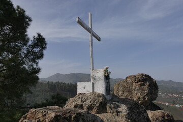 Gipfelkreuz bei Vega de San Mateo auf Gran Canaria