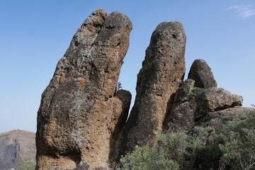 Felsnadeln auf Gran Canaria bei Vega de San Mateo