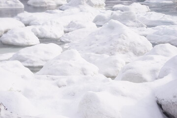 日本 北海道 網走 流氷 