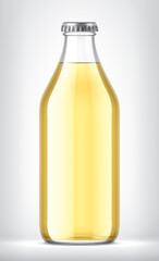 Fototapeta premium Glass Bottle on background. 