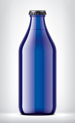 Color Glass Bottle on background. 