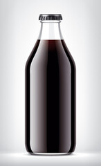 Glass Bottle on background. 