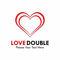 Love double logo template illustration