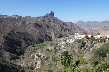 Tejeda mit Roque Bentayga auf Gran Canaria