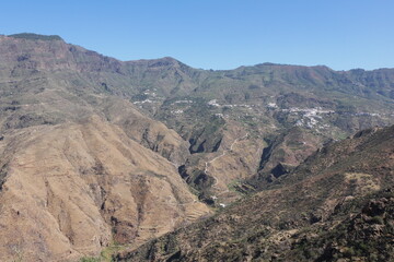 Fototapeta na wymiar Berglandschaft Caldera von Tejeda auf Gran Canaria