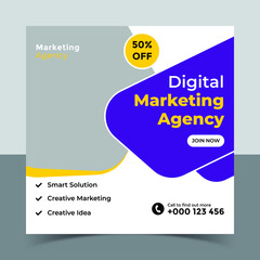 Creative Idea Digital Marketing Agency Template,advertising design,Digital marketing social media post and Instagram post template