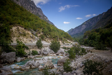 Fototapeta na wymiar mountain's river in Albania