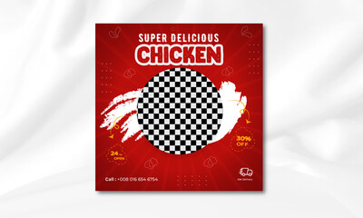 Fast food restaurant business marketing social media post | Food menu Instagram post design  with abstract background | Fresh pizza, burger & pasta online sale promotion banner.
