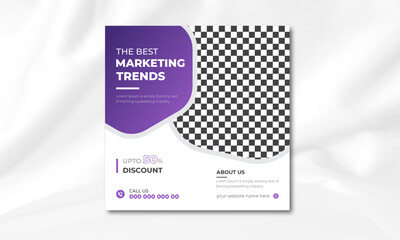 Creative Marketing Social Media Post Design 
Template | Business digital marketing Instagram banner and posters.