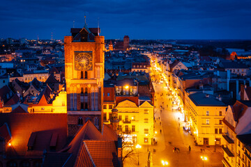 Architecture of the old town in Torun at dusk, Poland. © Patryk Kosmider