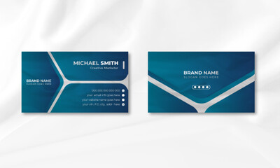 Creative modern business card print template. Double-sided creative business card template.
