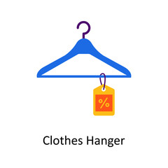 Clothes Hanger vector Flat Icon Design illustration. Discounts And Loyalty Programs Symbol on White background EPS 10 File