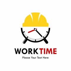 work time logo template illustration
