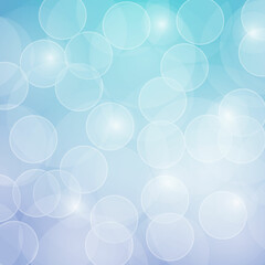 Abstract blue bokeh background. Vector illustration.