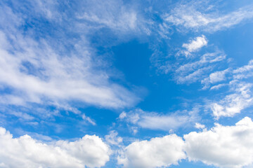 Naklejka na ściany i meble blue sky and white clouds or cloudscape.