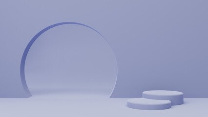 Blue Circle Shaped Background 3d Render