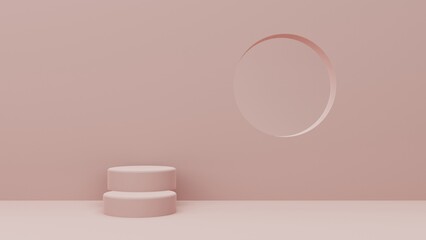 Circles Shaped Background 3d Render